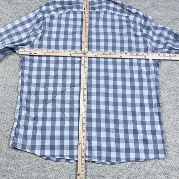 Faherty Shirt Men XXL 2XL Grey Check Plaid Button Up Cotton Dress Casual Adult * - Picture 12 of 16